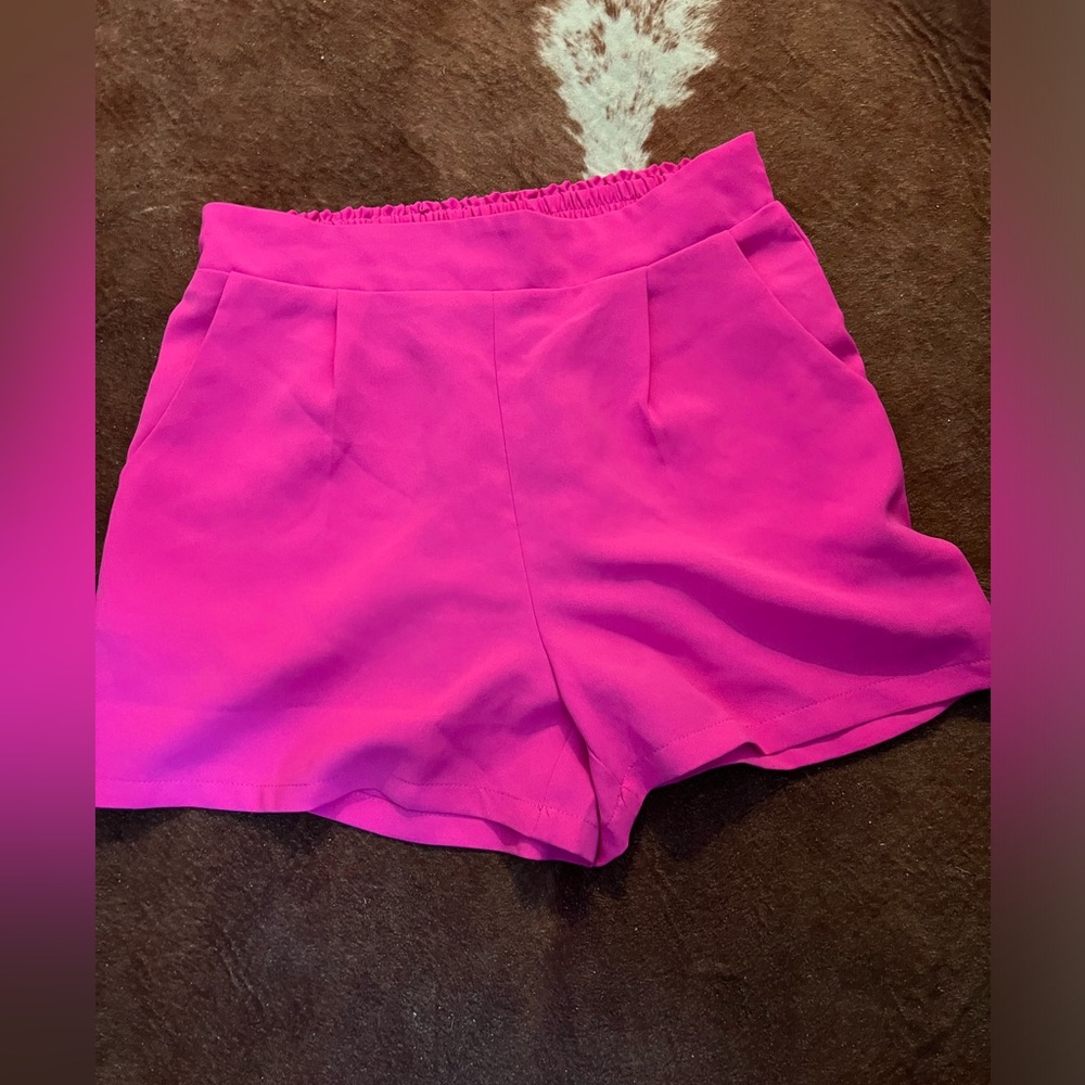 super cute, hot pink dress shorts! from a boutique.